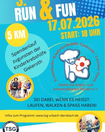 3. Run & Fun 5 km Spendenlauf am 17. Juli 2026 um 18 Uhr